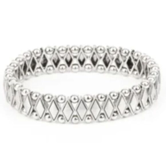 Abstract Advisory Silver Bracelet (162) - Picture 2 of 2